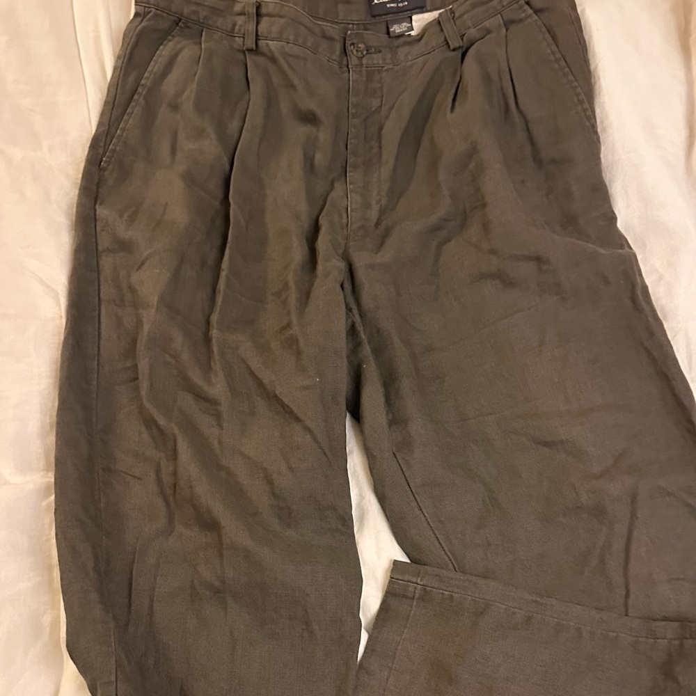 100% linen pants Eddie Bauer